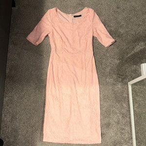 Pink lace Mikarose dress.